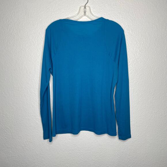 Patagonia Womens Top Size L Blue Capilene 2 Lightweight Long Sleeve Pullover - Picture 2 of 8